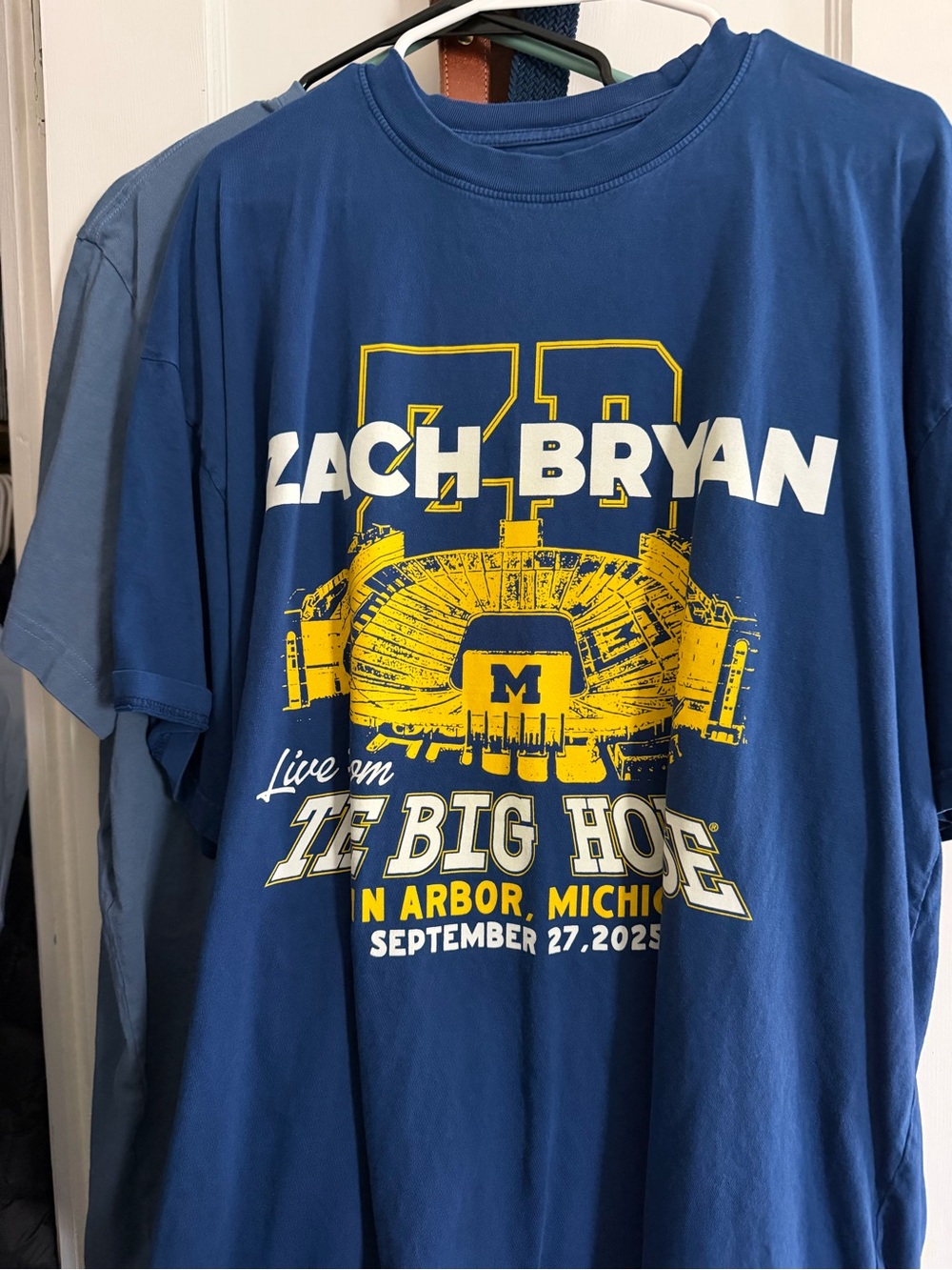 Zach Bryan Concert T-Shirt in Royal Blue & Yellow